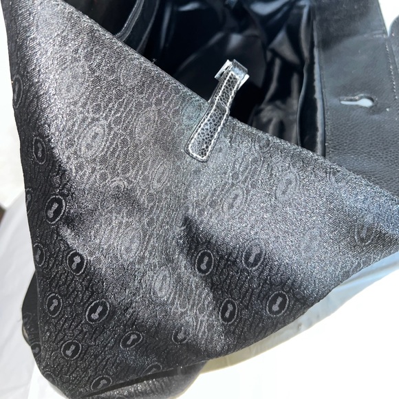 Gianfranco Lotti Firenze Handbag Black Pebbled Leather Made in Italy Purse - Picture 13 of 13